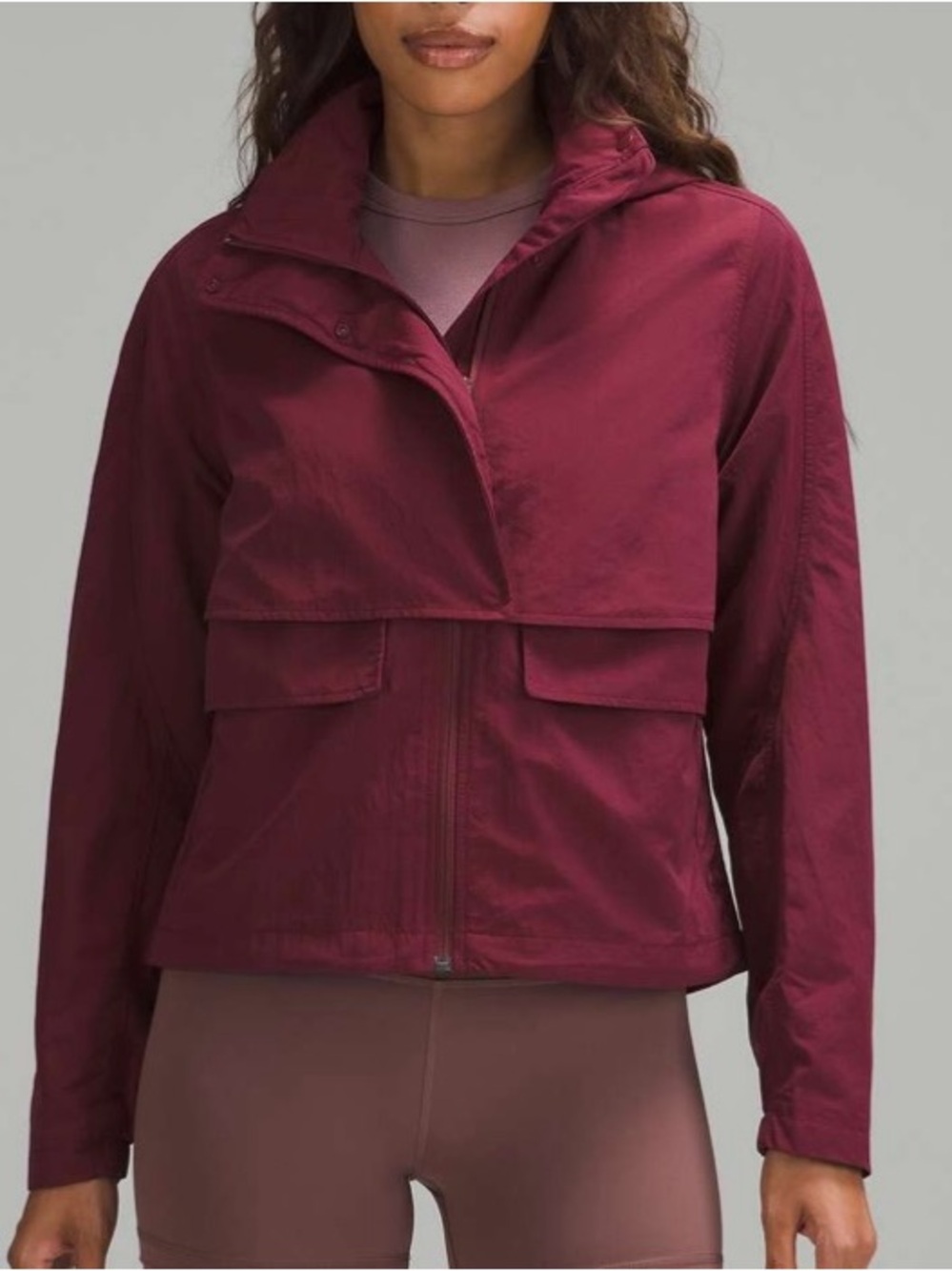 Lululemon Always Effortless Jacket Size 6 Wine Berry